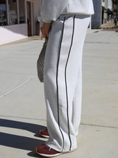 Poly Piping Straight Pant