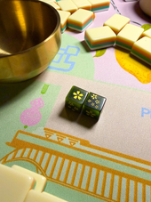 Mahjong Floral Dice and Bowl Sets