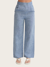 Helen 2 Tone Linen Wide Leg Pants
