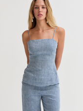 Helen 2 Tone Linen Top