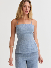 Helen 2 Tone Linen Top