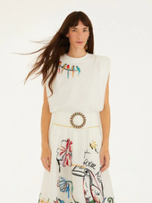 Birds on Branch Shoulder Pads Tank Top
