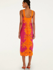 Cutwork Sleeveless Midi Dress