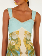 Royal Sea Sleeveless Maxi Dress