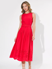 Neve Embroidered Midi Dress