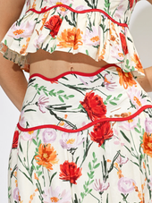 Aurora Floral Print Maxi Skirt