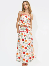 Ember Floral Print Peplum Top