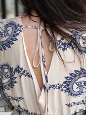 Damask Print Romper