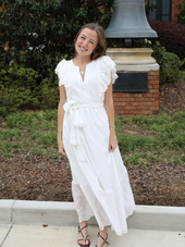 Sandra Eyelet Sleeve Maxi Dress