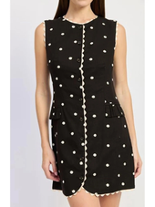 Heather Embroidered Mini Dress