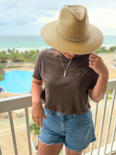 Stitched Hem Palm Tee