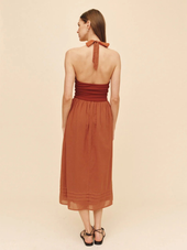 Halter Neck Mixed Dress