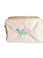 Shell Green Mahjong Tiles with Tile Bag