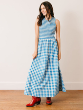 Blue Bay Gingham Marine Dress