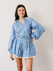 Blue Bay Gingham Willa Short