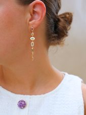 Gemstone Drop Earrings