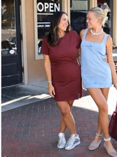 Elle Cotton Front Twist Mini Dress
