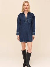 Pullover Pocket Shirt Dress