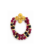 Maroon and Black Becky Bracelet Double