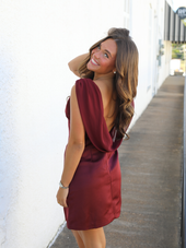 Cowl Back Mini Dress