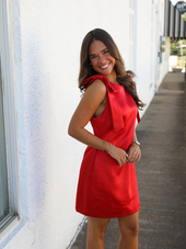 Bow Shoulder Mini Dress