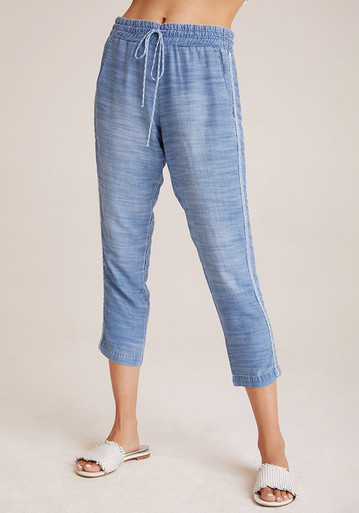 Bella Dahl Double Stripe Pull on Pant - L.A. Green