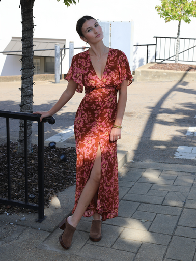 slim fit dress slacks Kenzie Maxi Dress Green