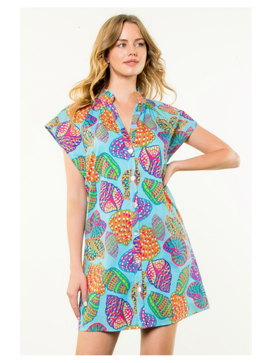 Elchic Button Up Printed Mini Dress main image 0