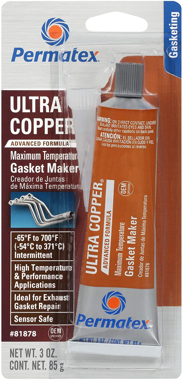 Permatex 81878 3 oz Ultra Copper RTV Silicone Gasket Maker