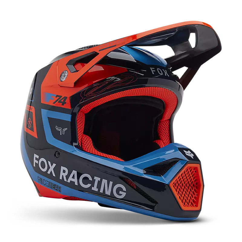 fox racing motorcycle helmets V1 Solid Helmet Black / Large level features including Mips Integra Split impact protection and a 4K carbon fiber shell that bumps up the impact resistance further Fox Racing Youth V1 Race