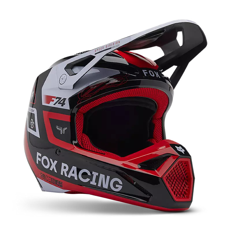 Casco Motocross Fox Racing Casco Fox Racing V1 Solid - Casco Motocross Unisex Adulto Con MIPS - Blanco Mate Talla S Speedframe RS