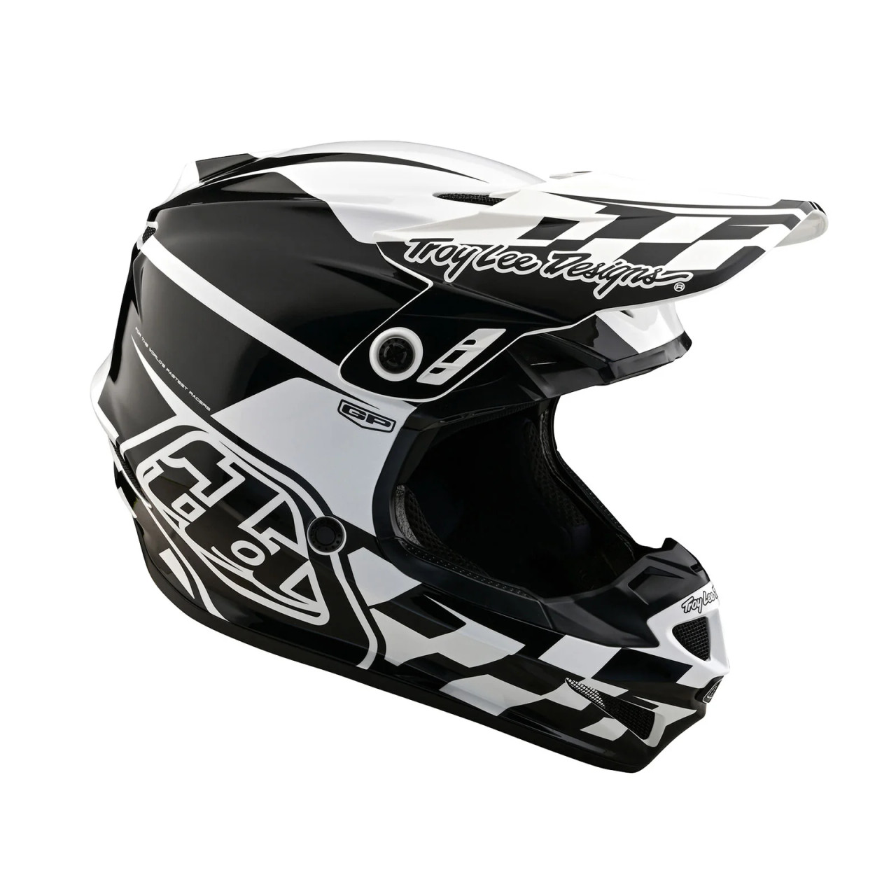 Black Flat Brim Performance Cap With White Rope – 3 Logos, BMX / MotoGP / Motocross Style
