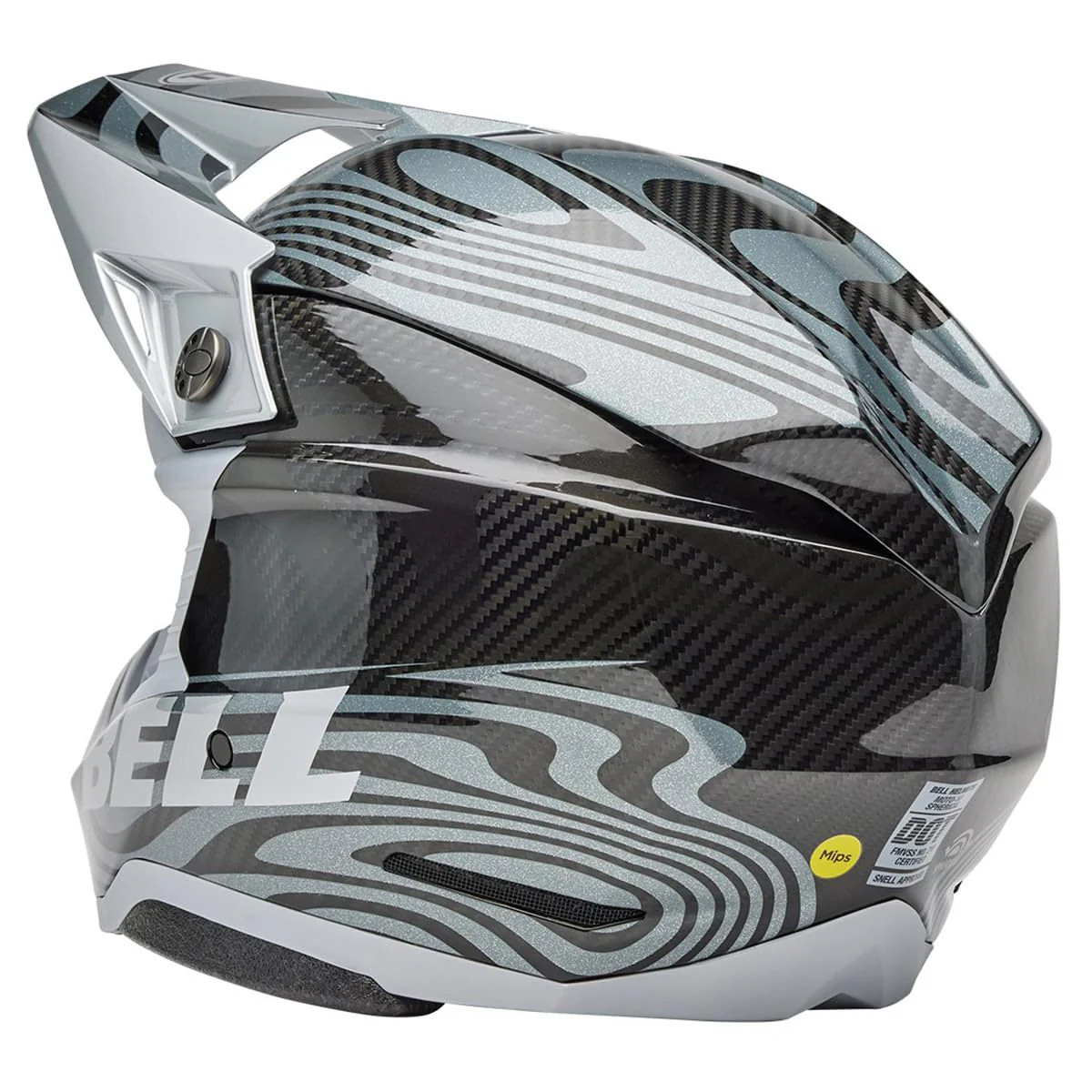 Bell Moto-10 Spherical Helmet Silver/Gray Cortex XL Bell Moto-10 Spherical Helmet Silver/Gray Cortex XL