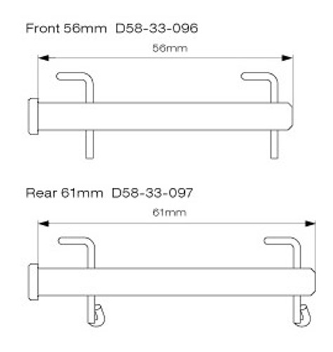 DRC Stainless Steel Brake Pin With Clip 56mm (Front)