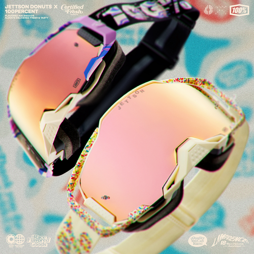100% Armega Jett Lawrence Limited Edition Donut Goggles (2-Pack) 100% Armega Jett Lawrence Limited Edition Donut Goggles (2-Pack)