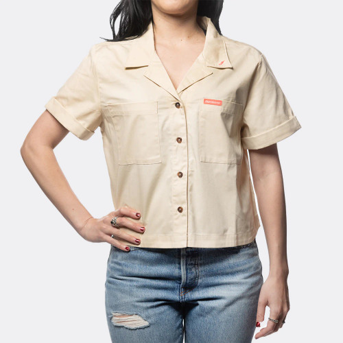 Fasthouse Women's Smokeshow Crop Button Up Shirt