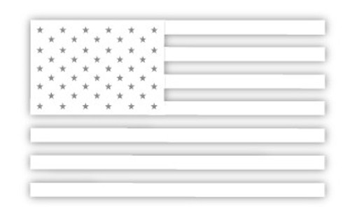 Factory Effex US Flag Die-Cut Sticker White 5" x 3.5" Factory Effex US Flag Die-Cut Sticker White 5" x 3.5"