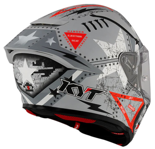 KYT R2R Assault Matte Gray Helmet KYT R2R Assault Matte Gray Helmet