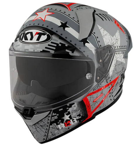 KYT R2R Assault Matte Gray Helmet KYT R2R Assault Matte Gray Helmet