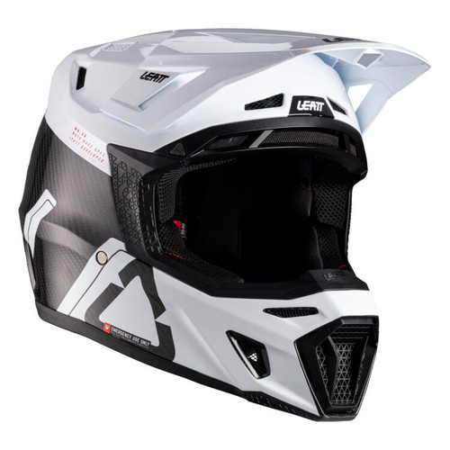 Leatt Moto 9.5 V26 Carbon White Helmet Kit