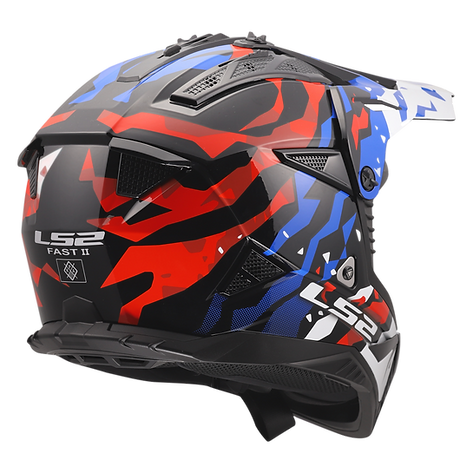 LS2 Gate II Electra - Gloss White/Blue/Red Helmet