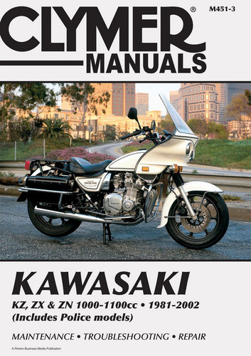 Clymer Manual M451-3: Kawasaki KZ1000, KZ1100, ZX1100, ZN1100 and Z1000 Police Models (1981-2002) Clymer Manual M451-3: Kawasaki KZ1000, KZ1100, ZX1100, ZN1100 and Z1000 Police Models (1981-2002)