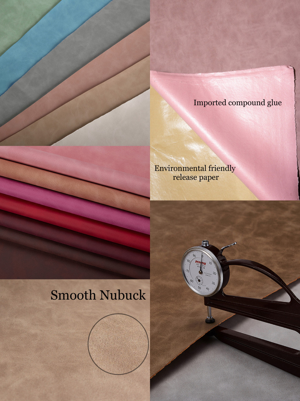 30+ Colors Retro Vintage Look Smooth Nubuck Faux Leather 52
