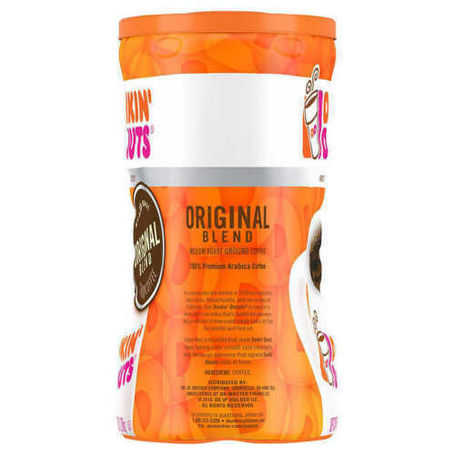 2 Packs Dunkin' Donuts Original Blend Ground Coffee Medium Roast 40 OZ Each