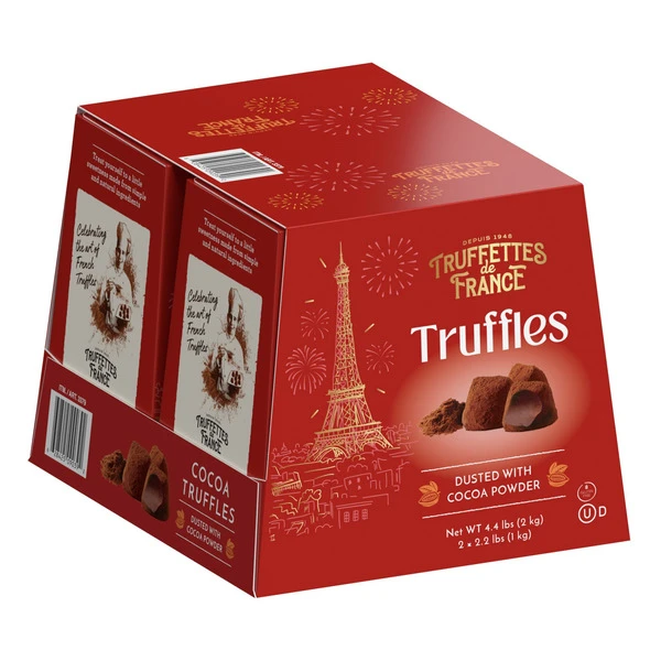 Chocmod Truffettes de France Natural Truffles Gift Box, Total 4.4 LBS