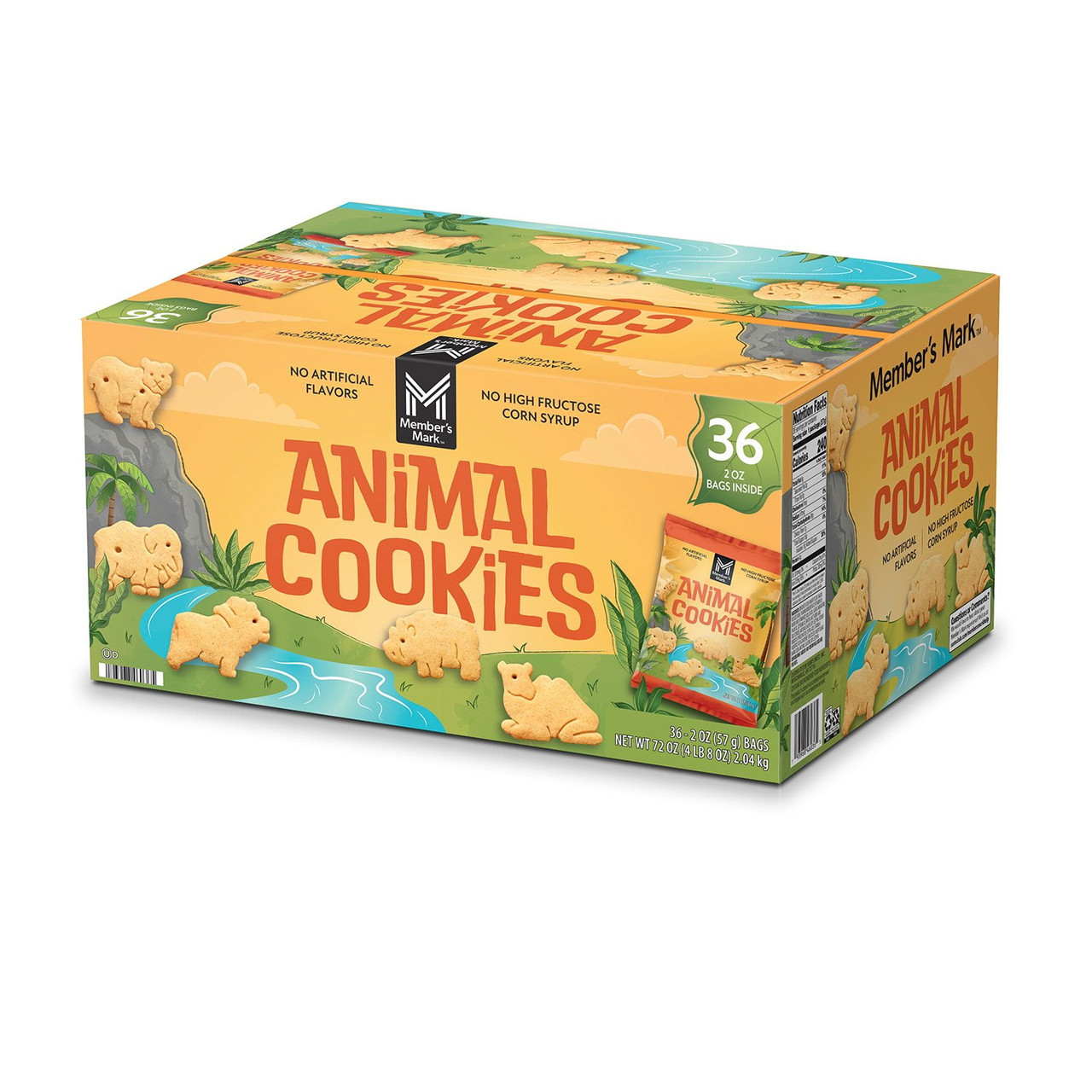 Members Mark Animal Cookies 2 OZ, 36 Packs