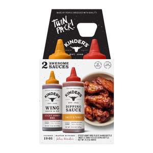 Kinder's Sticky Honey and Sweet & Tangy Wing & Dipping Sauces, 2 Pack