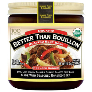 Better Than Bouillon Organic Roasted Beef Base Bouillon, Reduced Sodium 21 oz Better Than Bouillon Organic Roasted Beef Base Bouillon, Reduced Sodium 21 oz