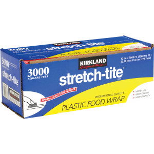 Kirkland Signature Stretch-Tite Plastic Food Wrap, 12 in x 3,000 ft Kirkland Signature Stretch-Tite Plastic Food Wrap, 12 in x 3,000 ft