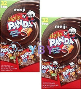 2 Packs Meiji Hello Panda Chocolate Creme Filled Cookie Vend Pack 32ct 24oz Each 2 Packs Meiji Hello Panda Chocolate Creme Filled Cookie Vend Pack 32ct 24oz Each